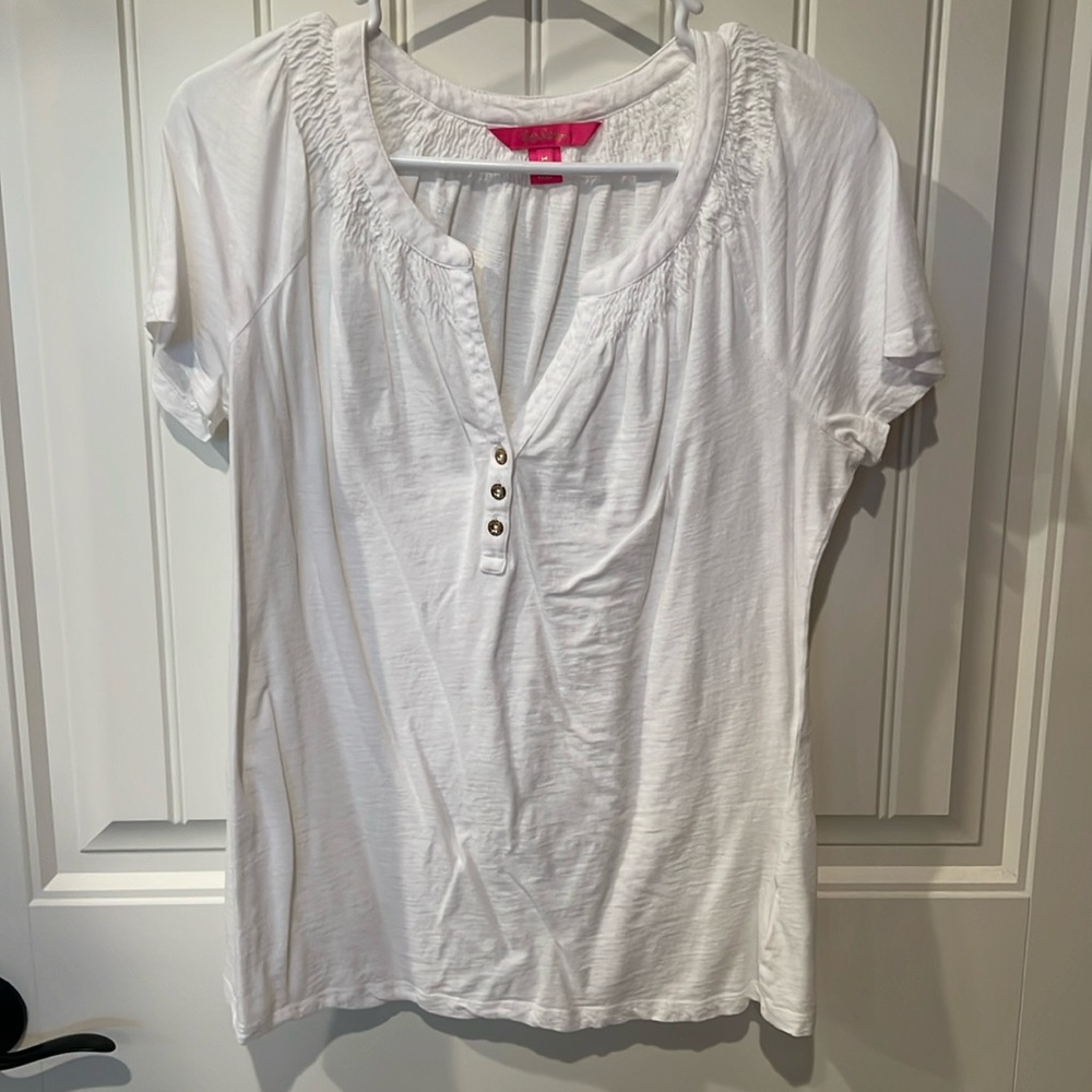 Lilly Pulitzer Linen blend V-neck